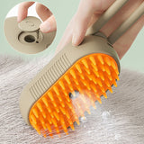 3-in-1 Electric Steam Brush for Cats & Dogs - Pet Grooming Massage Comb