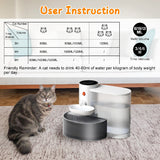 Smart Pet Water Fountain 3L - Cordless Auto-Refill with Touch Control