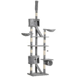 Cat Tree Tower 94.5" - Adjustable Climbing Tower with Hammock