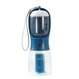 “3-in-1 Portable Pet Water & Food Cup with Waste Bag Dispenser – Multi-Functional Travel Bottle for Dogs & Cats”