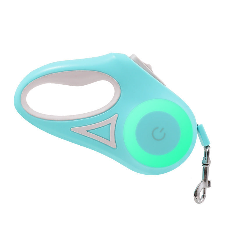 multi-functional retractable leash with built-in LED spotlight and collar