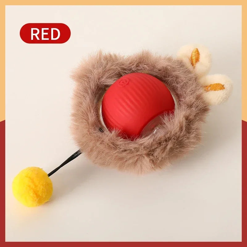 1/2PCS Interactive Cat Toys Ball Auto Electric Rolling Ball Toys for Cats/Kitty Pets Smart Automatic Teaser USB Rechargeable