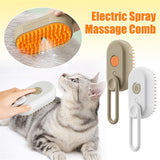 3-in-1 Electric Steam Brush for Cats & Dogs - Pet Grooming Massage Comb