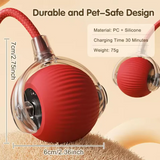 Cat Interactive ball Toy, Automatic Rolling Ball with Tail, Rechargeable Smart Pet Interactive Toy, Intelligent toy for Cat