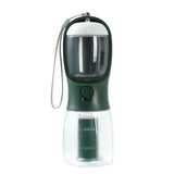“3-in-1 Portable Pet Water & Food Cup with Waste Bag Dispenser – Multi-Functional Travel Bottle for Dogs & Cats”