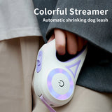 multi-functional retractable leash with built-in LED spotlight and collar