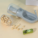 “3-in-1 Portable Pet Water & Food Cup with Waste Bag Dispenser – Multi-Functional Travel Bottle for Dogs & Cats”