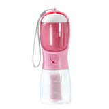 “3-in-1 Portable Pet Water & Food Cup with Waste Bag Dispenser – Multi-Functional Travel Bottle for Dogs & Cats”