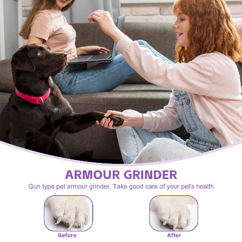 LED Pet Nail Clippers - USB Rechargeable with Safety Guard & Quick Sensor