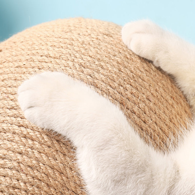 Interactive Rotating Cat Scratcher - Small Wooden Scratching Post