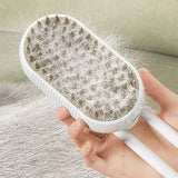 3-in-1 Electric Steam Brush for Cats & Dogs - Pet Grooming Massage Comb